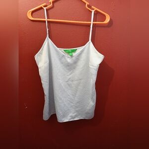 Dip Striped White Cami Top